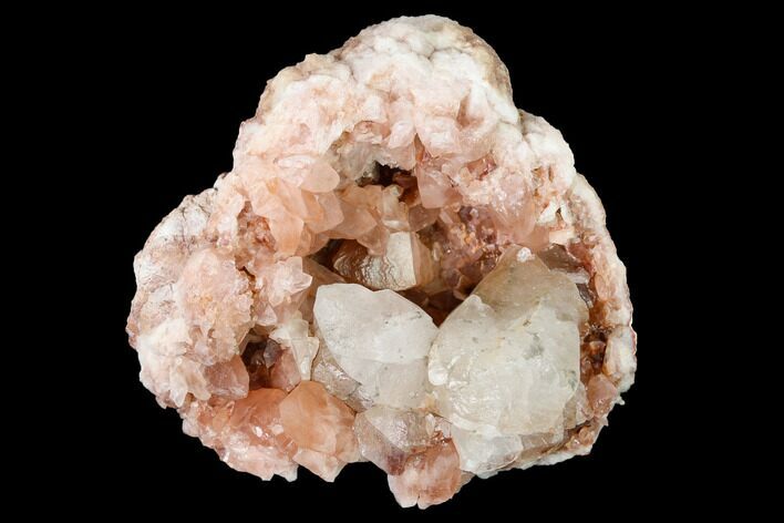 Sparkly, Pink Amethyst Geode Section With Calcite - Argentina #147966